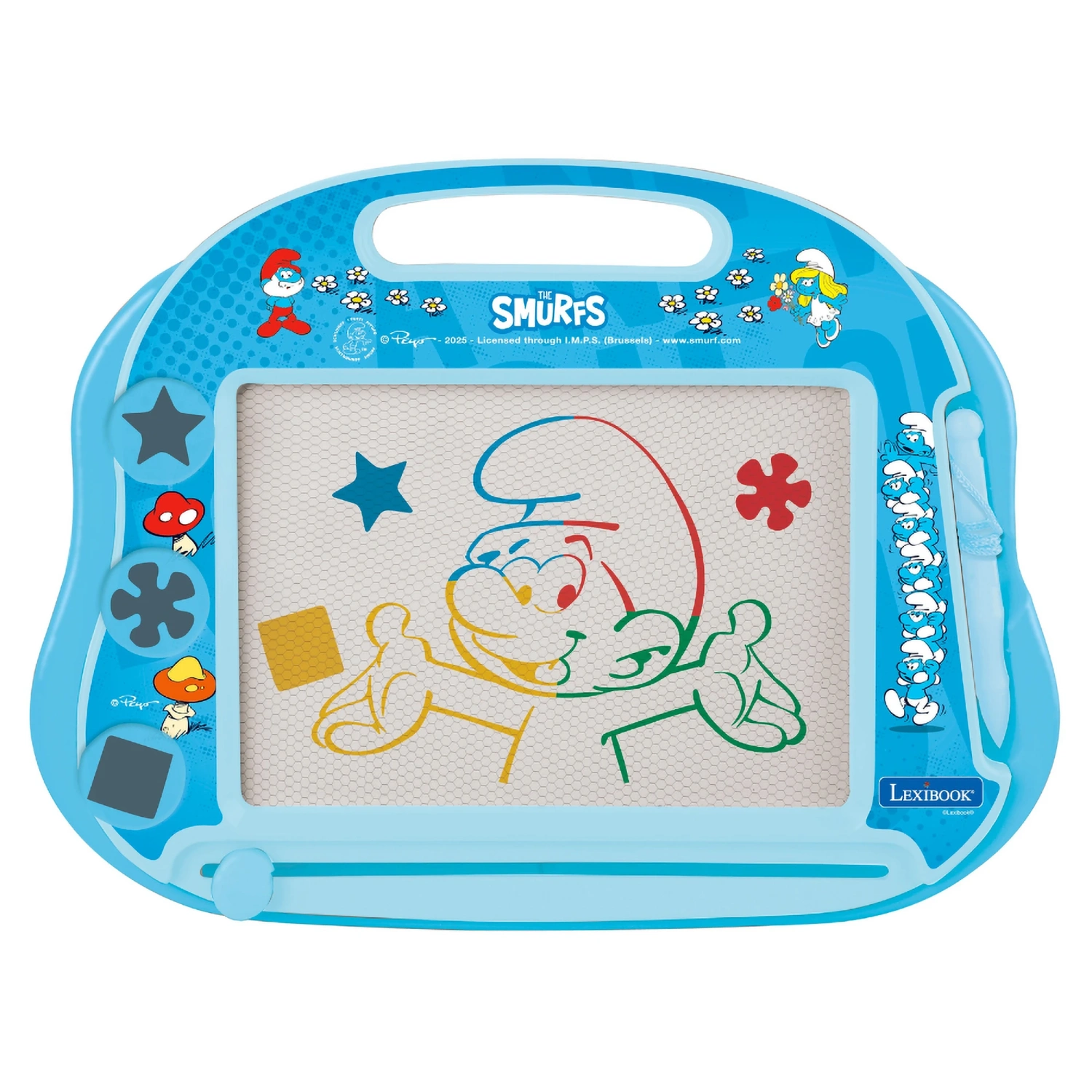 Lexibook Magnetická viacfarebná kresliaca tabuľka - Šmolkovia