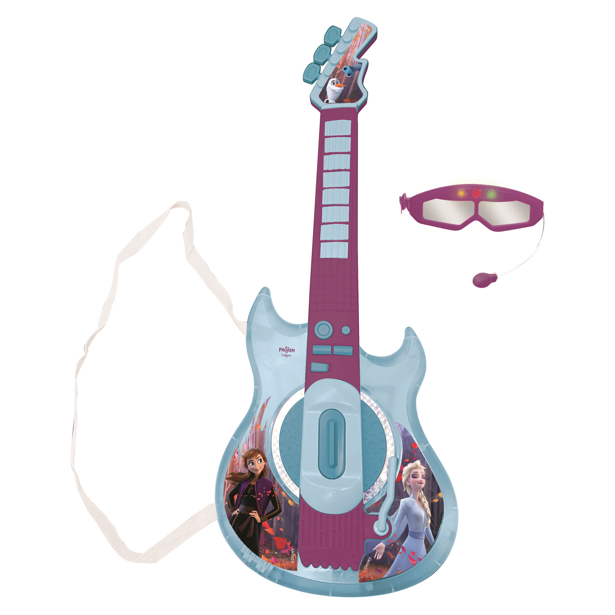 Lexibook Elektronická gitara s okuliarmi a mikrofónom - Ľadové kráľovstvo