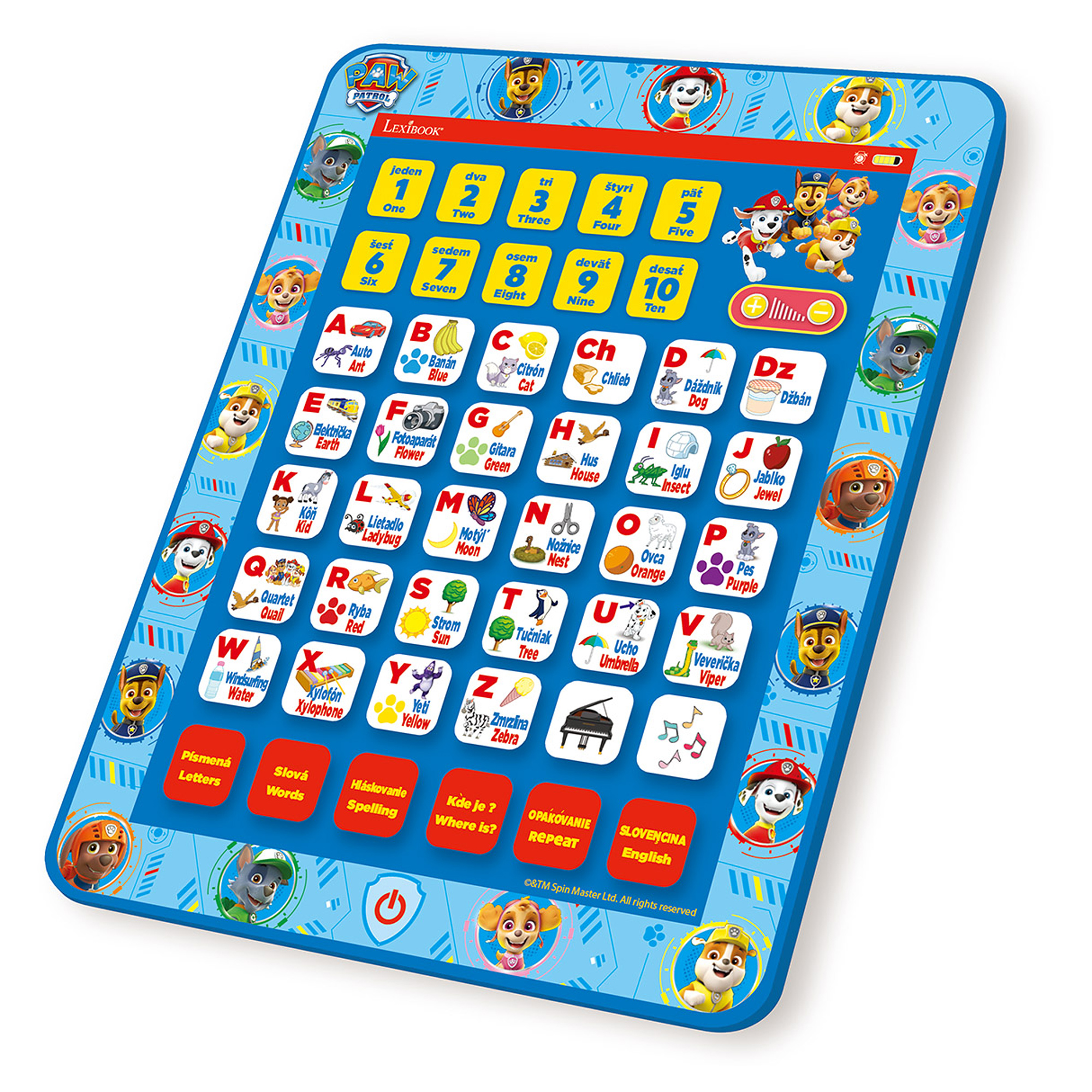 Lexibook Slovensko-anglický vzdelávací tablet - Labková patrola