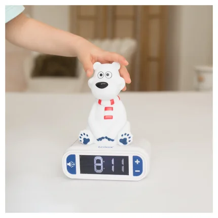 Budík s nočným 3D svetlom Polárny medveď
