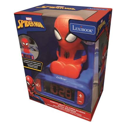 Budzik z nocnym światłem 3D - Spider-Man