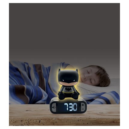 Budík s nočným 3D svetlom Batman