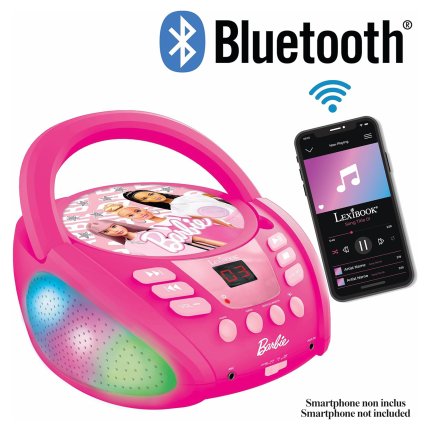 Svítící Bluetooth CD přehrávač Barbie