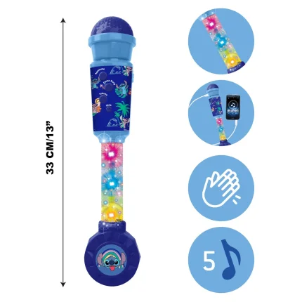 Svietiace trendy mikrofón s melódiami - Disney Stitch