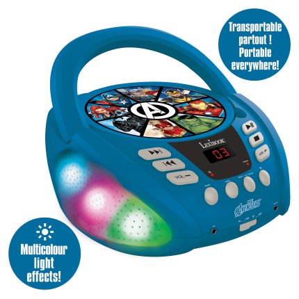 Lettore CD Bluetooth con luci - Avengers