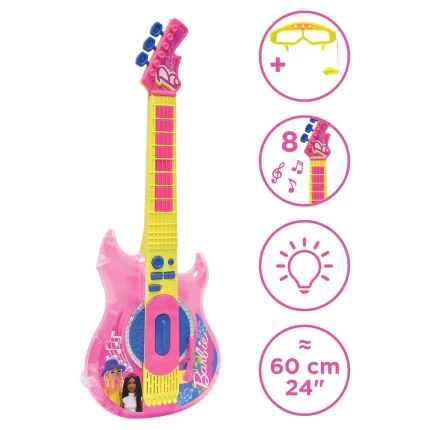 Elektronická kytara s brýlemi a mikrofonem - Barbie