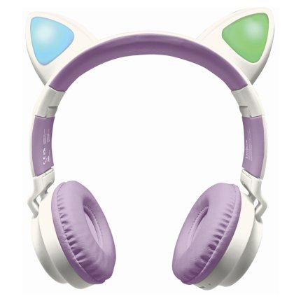 Cuffie wireless con orecchie di gatto luminose