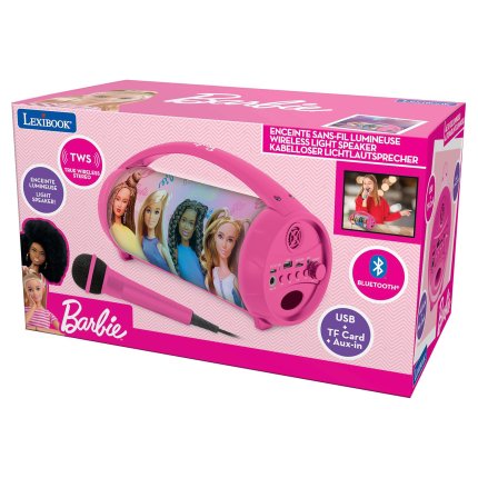 Altoparlante con microfono Boombox Barbie