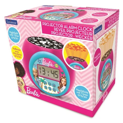 Budík s projektorem - Barbie