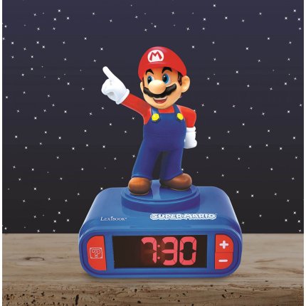 Alarm Clock with 3D Figurine - Super Mario