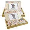 Escuela de vocabulario inglés-español hecha de madera Bio Toys