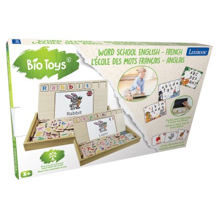 Szkoła słówek angielsko-francuska, drewniana Bio Toys