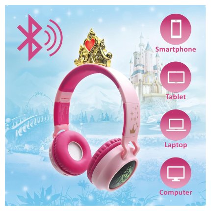 Leuchtende kabellose Kopfhörer Disney-Prinzessin