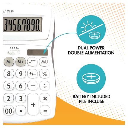 10-Digit Calculator with Adjustable Screen Angle