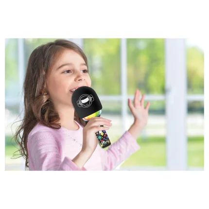 Svítící bezdrátový karaoke mikrofon