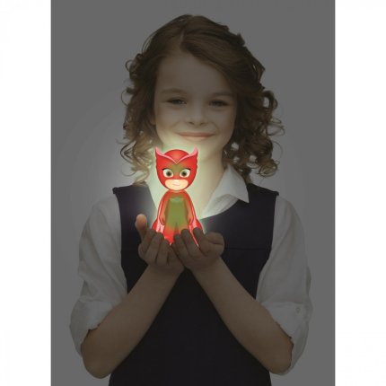 Design 3D LED nachtlampje 3D PJ Masks – Pyjamahelden Uiltje 13 cm