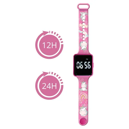 LED hodinky - Jednorožec