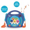 CD Player portabil cu 2 microfoane Baby Shark