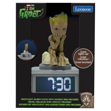 Budilka s nočno 3D lučko Groot - Varuhi galaksije