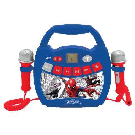 Leuchtender digitaler Karaoke-Player mit 2 Mikrofonen - Spider-Man