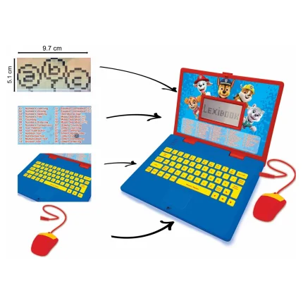Francúzsko-anglický vzdelávací notebook - Labková patrola