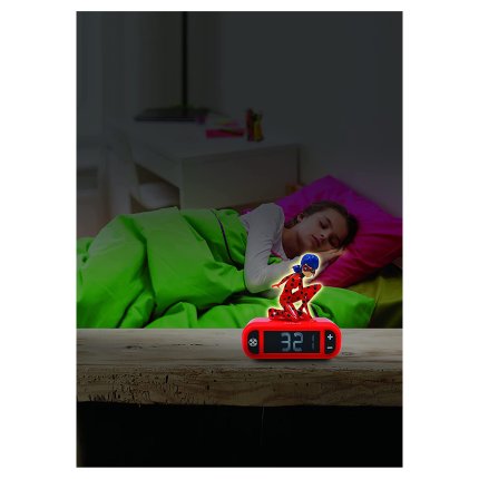 Wekker met 3D nachtlampje van Miraculous: Ladybug