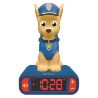 Budík s nočním 3D světlem Chase - Tlapková patrola