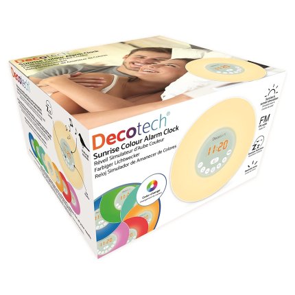 Budík Decotech se simulací východu slunce