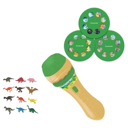 Taschenlampe mit Projektor Dinosaurier – Geschenkset mit Figuren