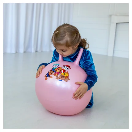 Nafukovací skákací míč 45 cm růžový - Tlapková patrola