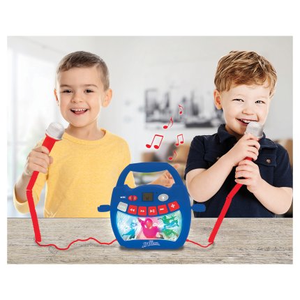 Leuchtender digitaler Karaoke-Player mit 2 Mikrofonen Spider-Man