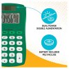 8-Digit Solar Pocket Calculator Green