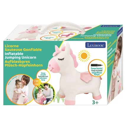 Nafukovací plyšový skákací jednorožec