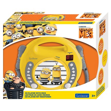 Tragbarer CD-Player mit 2 Mikrofonen Minions