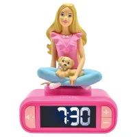 Budík s nočným 3D svetlom - Barbie