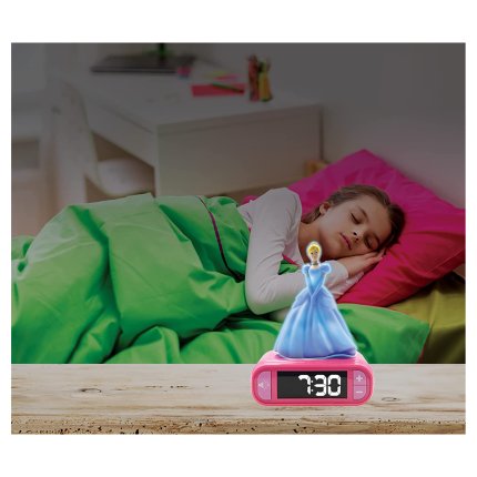 Wecker mit 3D-Nachtlicht Disney-Prinzessin Cinderella