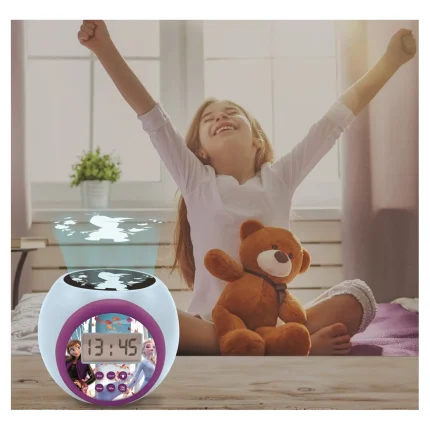 Budík s projektorom - Ľadové kráľovstvo