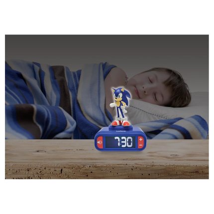 Alarm Clock with Sonic the Hedgehog 3D Night Light