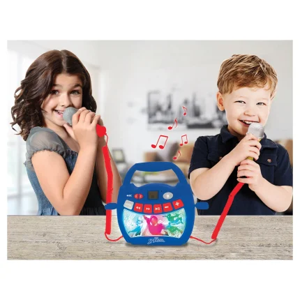 Svítící digitální karaoke přehrávač se 2 mikrofony - Spider-Man