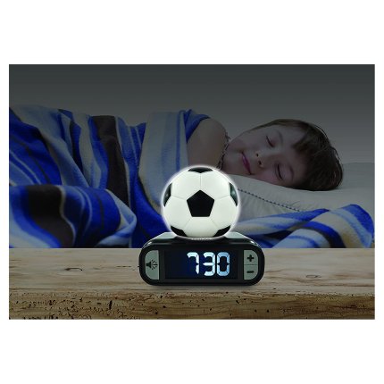 Alarm Clock with Football 3D Night Light