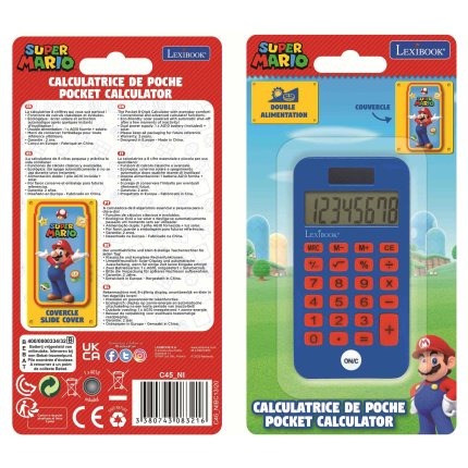 Vrecková kalkulačka Super Mario