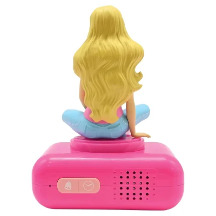 Budík s nočným 3D svetlom - Barbie