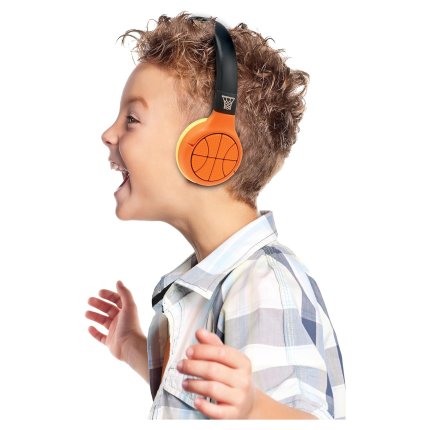 Cuffie wireless pieghevoli con design da basket