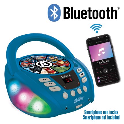 Svietiaci Bluetooth CD prehrávač Avengers