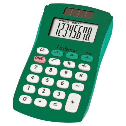 8-Digit Solar Pocket Calculator Green