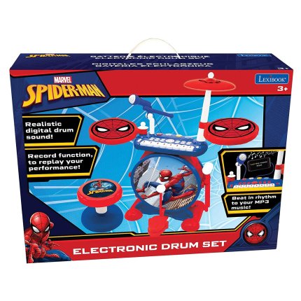 Elektronische drumset met kruk en licht Spider-Man