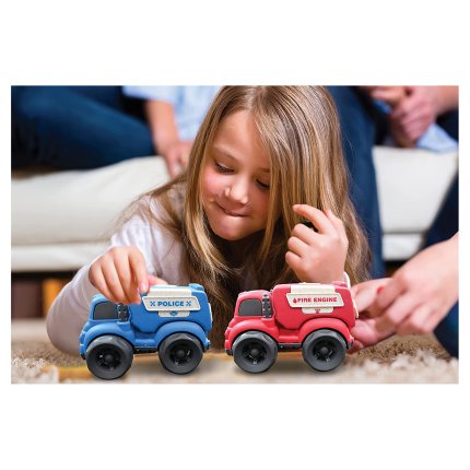 Policijski in gasilski avtomobil Bio Toys 10 cm