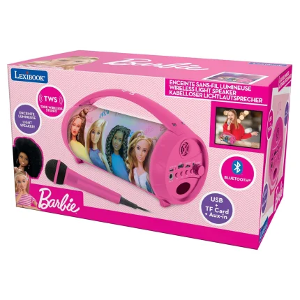 Reproduktor s mikrofonem Boombox - Barbie