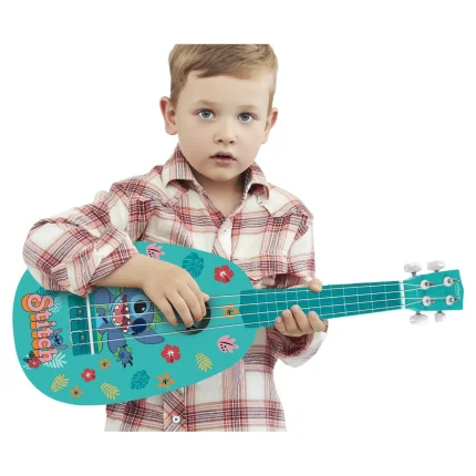 Dřevěné ukulele s nylonovými strunami 53 cm - Disney Stitch