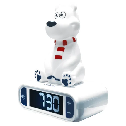 Budík s nočným 3D svetlom Polárny medveď